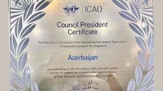 Beynəlxalq Mülki Aviasiya Təşkilatı Azərbaycanı təltif edib - FOTO