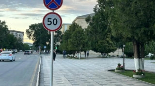 Naxçıvanda yol nişanları yenilənir - FOTOLAR 