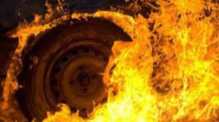 В Сумгайыте загорелся грузовой автомобиль