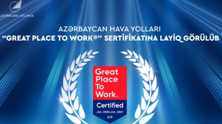 Azerbaijan Airlines впервые получили международный сертификат Great Place to Work 