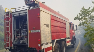 Sabirabadda avtomobil yanıb, bir nəfər xəsarət alıb 