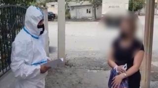 Evdən icazəsiz çıxan koronavirus xəstəsi saxlanılıb - FOTO
