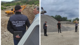 Xaçmaz, Quba və Şabranda qanunsuz qum-çınqıl daşınması müəyyən edilib   - FOTO