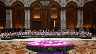 İlham Əliyev MDB liderlərinin şərəfinə təşkil olunan rəsmi qəbulda - FOTO 