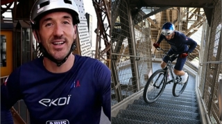 Eyfel qülləsinə velosipedlə qalxdı:  İnanılmaz nəticə ilə rekorda imza atdı - VİDEO