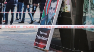 Polad Həşimovun plakatını yanğından xilas edən şəxs DANIŞDI - VİDEO 