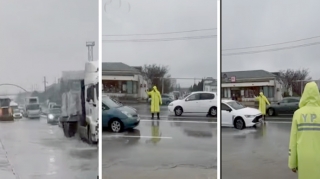 Polis gücləndirilmiş iş rejiminə keçdi - Yağışlı hava ilə bağlı - VİDEO 
