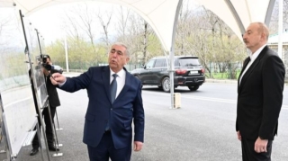 İlham Əliyev yeni avtomobil yolunun açılışında iştirak edib - FOTO 