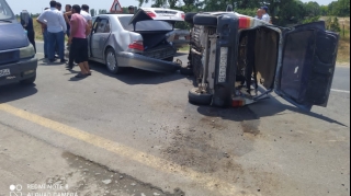 Bərdədə zəncirvari ağır qəza - FOTO