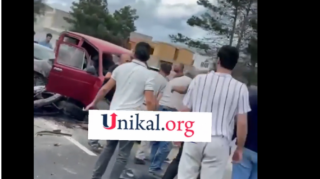 Bakı-Sumqayıt yolunda qəza - VİDEO 