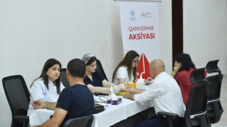 RİNN-də könüllü qanvermə aksiyası keçirilib - FOTOLAR 