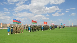 Qazaxıstanda "Artilleriya atəşinin ustaları" müsabiqəsinin açılış mərasimi olub - FOTO