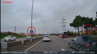 На дороге Баку-Сумгайыт установлен знак, но нет "зебры" - ВИДЕО 