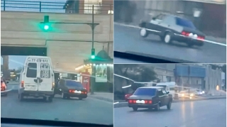 Nizamidə “Tofaş”la “avtoş”luq edən sürücü  yol boyu təhlükə saçdı  - VİDEO