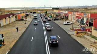 Bu yolun bir hissəsi təmir edilib  - FOTO