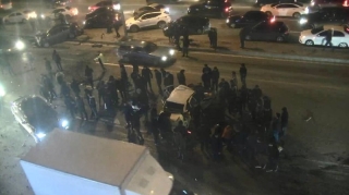 Bakıda zəncirvari qəza:  ölən və yaralananlar var  - FOTO - VİDEO - YENİLƏNİB