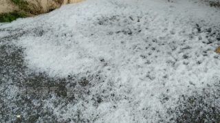 Daşkəsənə dolu düşüb: nəqliyyatın hərəkəti çətinləşib 