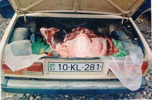 Avtomobildən istifadəyə yararsız ət aşkar edilib - FOTO