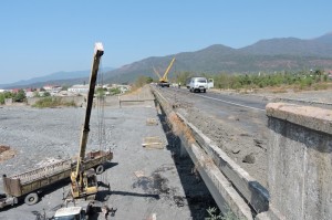 Tala çayı üzərində yerləşən körpü əsaslı şəkildə təmir olunur - FOTO