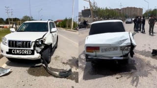 Zığda qəza: “Prado” və “VAZ” toqquşdu    - VİDEO