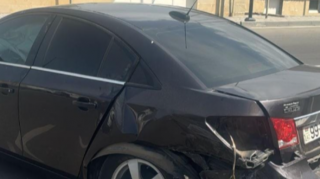 Samuxda iki avtomobil toqquşdu - FOTO 