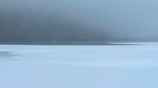 Arpaçay su anbarının səthi dondu - FOTOLAR 