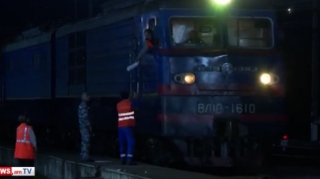 Azərbaycandan keçən qatar Ermənistana çatdı - VİDEO 