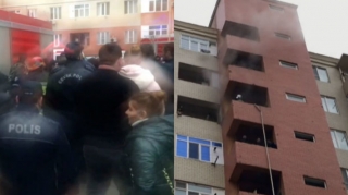 В одном из зданий комплекса Qobu Park-2 начался пожар - ВИДЕО 