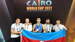 Azərbaycanlı gimnast Qahirədə keçirilən Dünya Kubokunda gümüş medal qazanıb 