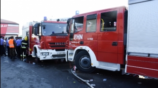 Abşeronda kimyəvi maddələr saxlanılan anbarda yanğın olub