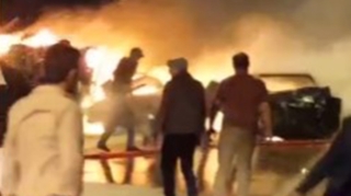 Bakıda sürücünün yanaraq öldüyü qəzanın - VDEOsu 