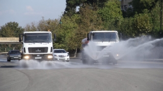 Gəncədə dezinfeksiya işləri həyata keçirilib