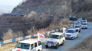 BQXK-ya məxsus avtomobillər aksiya keçirilən ərazidən Laçın istiqamətinə keçib - FOTO 