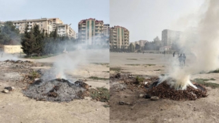 В Баку на территории школ сжигаются бытовые отходы   - ВИДЕО - ФОТО