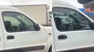 Bunuda gördük;  sürücü sükan arxasında zurna çaldı – VİDEO 