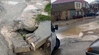 Keçilməz yolları olan qəsəbə - Palçıq, gölməçə, çuxur ... - VİDEO 