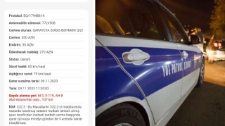 Sürət həddini aşdı, başqa maddə ilə 300 manat cərimə yazıldı  – Sürücü BDYP-dən kömək istəyir  - FOTO