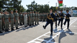 Gənc əsgərlərin andiçmə mərasimi keçirilib - FOTO 