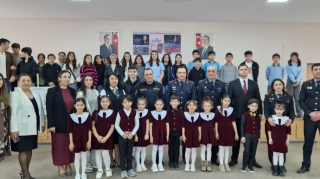 Polis Suraxanıda yerləşən məktəbdə maarifləndirmə tədbiri keçirib - FOTO