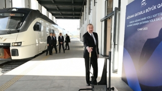 Prezident Ağdam Dəmir Yolu və Avtovağzal Kompleksinin açılışında iştirak etdi   - FOTO - YENİLƏNİB