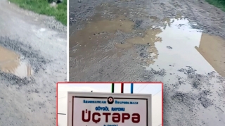 Üçtəpənin YOL PROBLEMİ: "Uşaqlar ayaqlarına sellofan geyinirlər" - FOTO - VİDEO