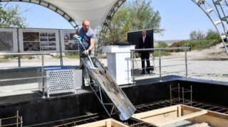 İlham Əliyev Zəngilanın Alıbəyli kəndinin təməlini qoydu   - FOTO - YENİLƏNİB