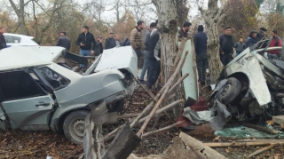 Oğuzda maşın ağaca çırpılıb, sürücü ölüb - FOTO  