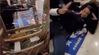 Kapitolidə öldürülən qadının güllələnmə anı   - VİDEO