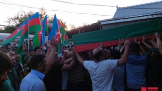 Laçında yol qəzasında ölən hərbçi Tovuzda dəfn edilib  - FOTO