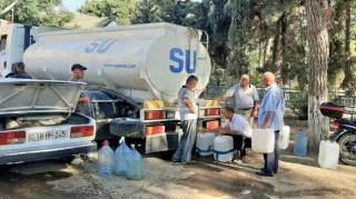AAYDA Neftçalada yaranan su qıtlığı ilə əlaqədar sakinlərə dəstək olub - FOTO 