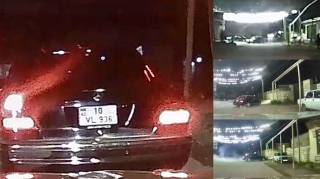 Xocəsəndə “drift şou”:  “Mercedes” az qala qaz xəttinə çırpılırdı   - VİDEO