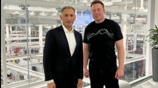 Azərbaycanlı nazir İlon Maskla görüşdü  - FOTO