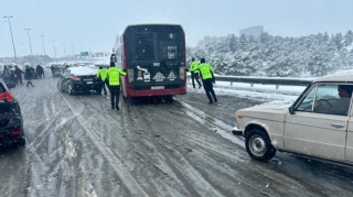 Bakı DYP qarlı havada xidməti davam etdirir   - FOTO - VİDEO