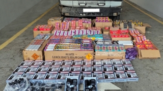 Gürcüstandan gətirilən xeyli pirotexniki vasitə və ratsiya aşkarlanıb - FOTO 